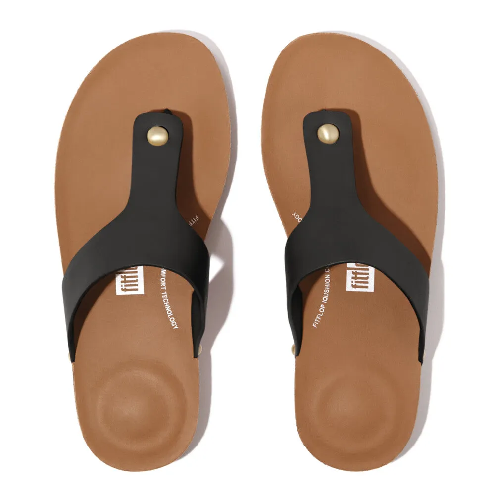 รองเท้าแตะแบบหูหนีบ ผู้หญิง รุ่น iQUSHION LEATHER TOE-POST SANDALS