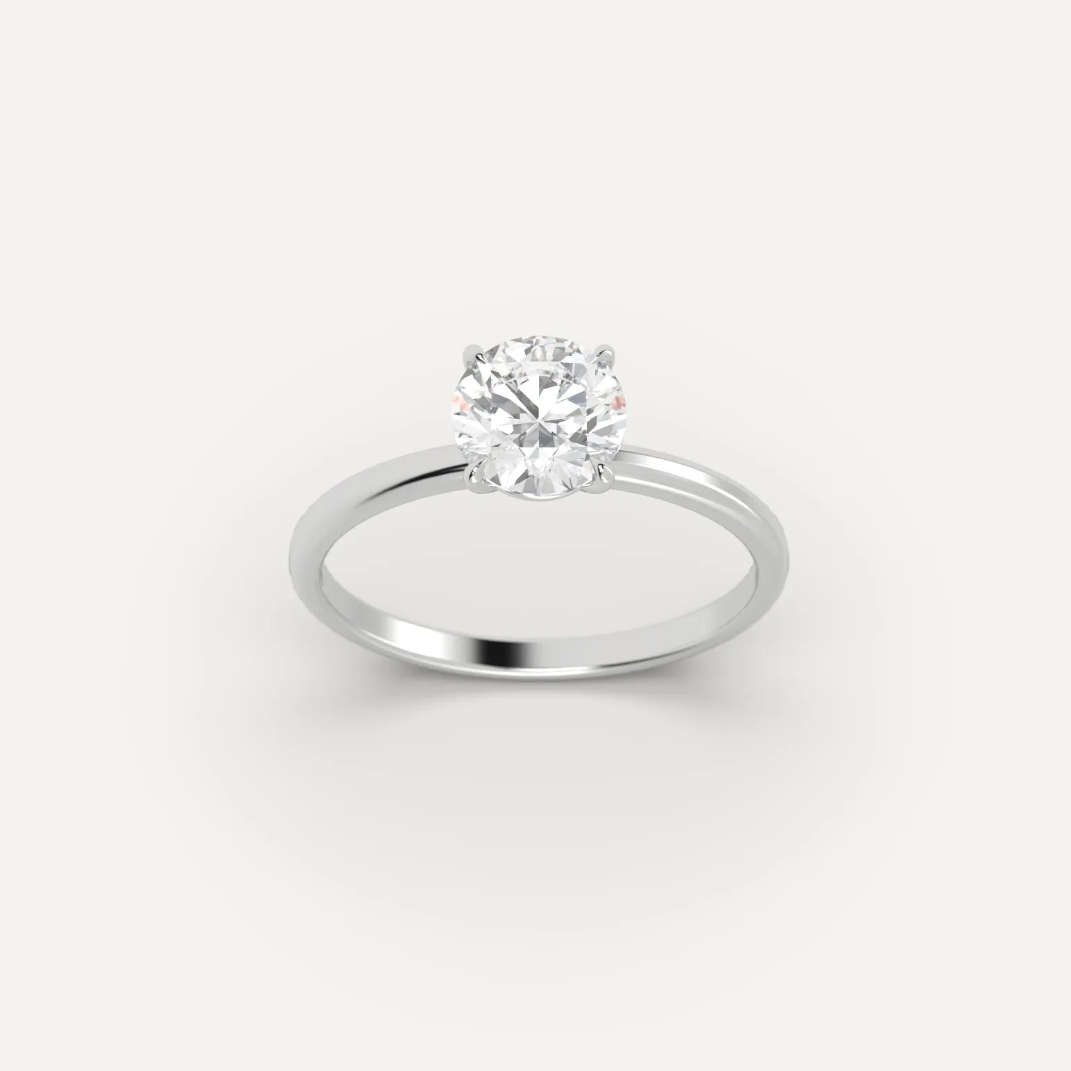 1.01 carat Round Cut Diamond Ring