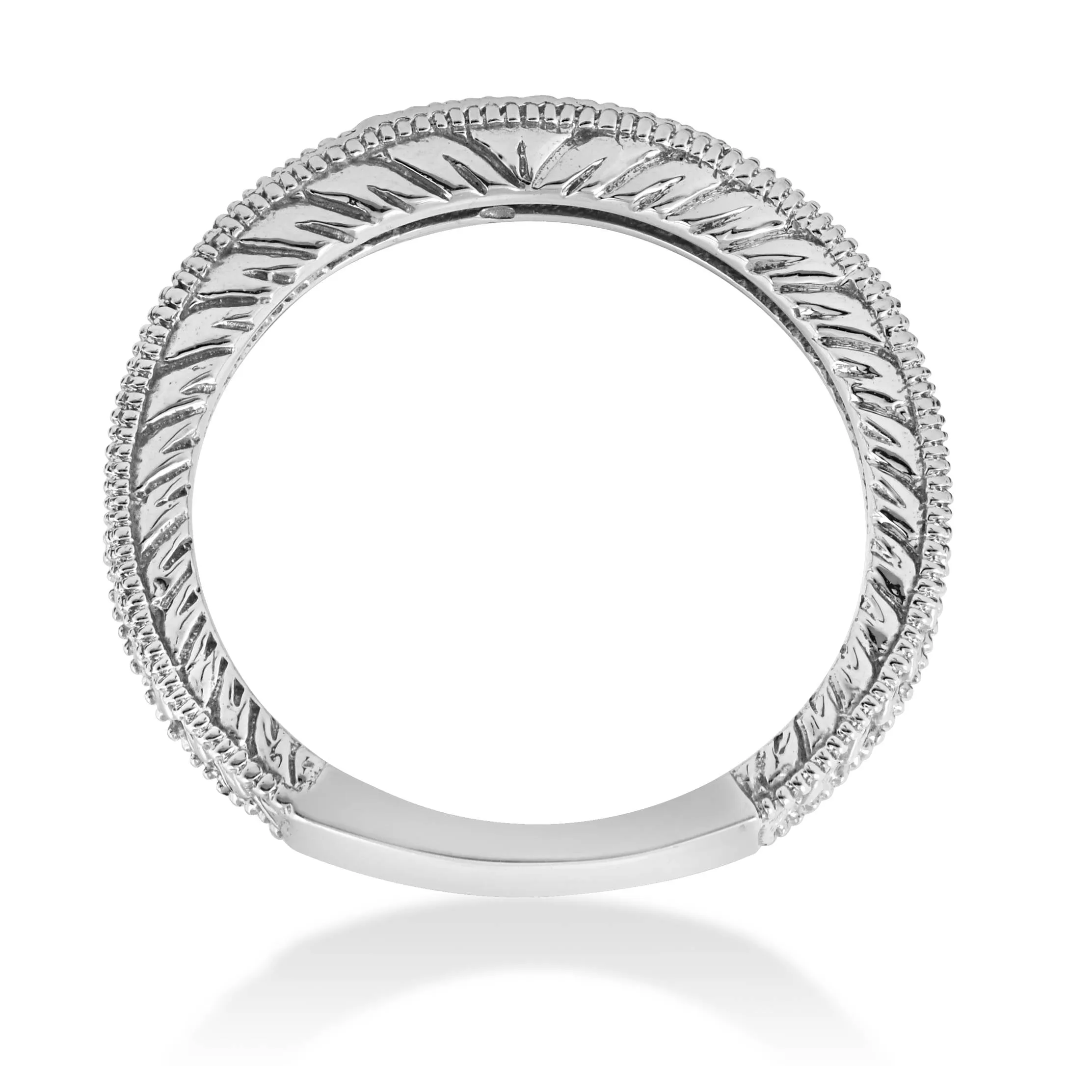 1/6ct Black Diamond Wedding Anniversary Vintage Ring 10k White Gold