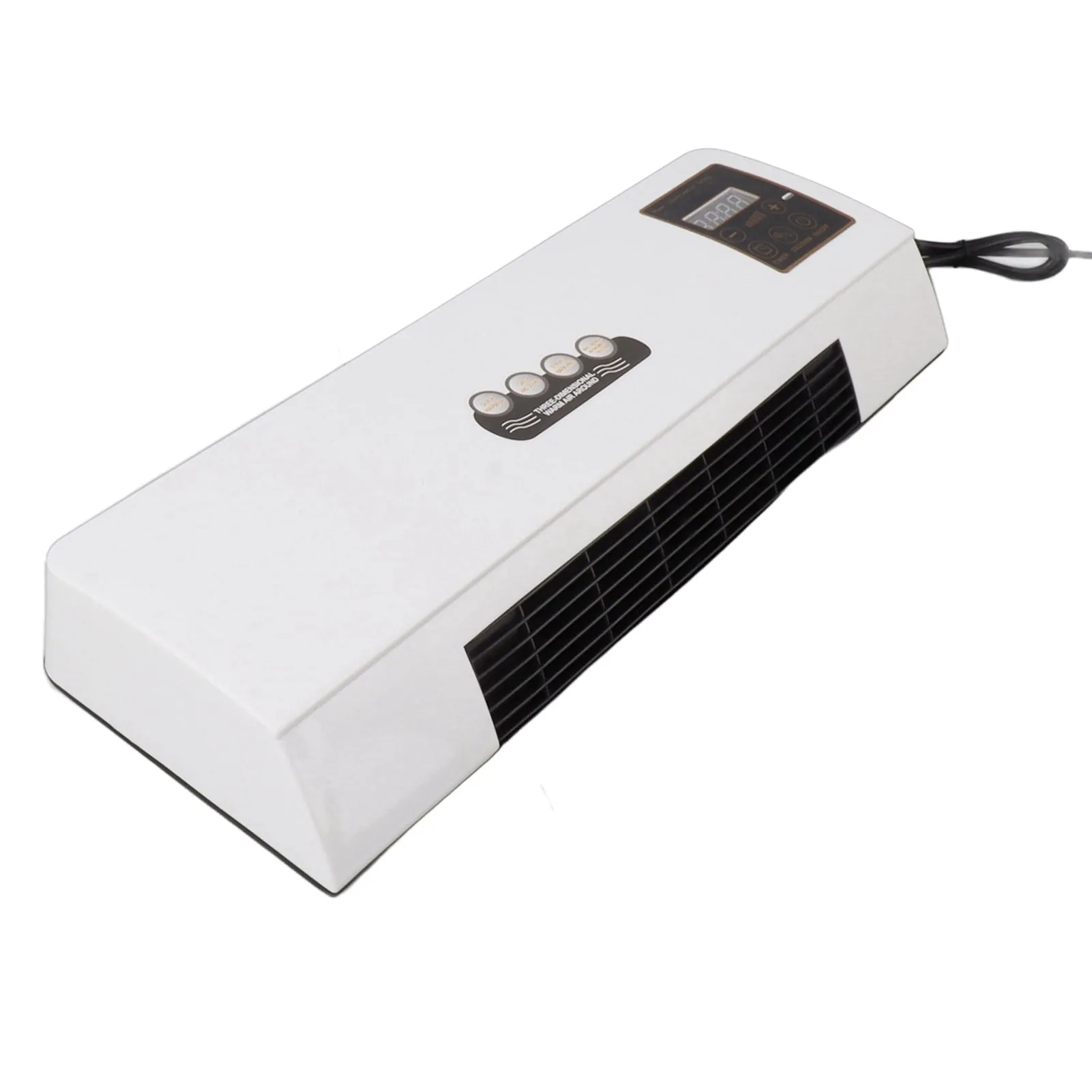 1800W Wall Mounted Air Conditioner Heater Electric Cooling Heating Machine PTC Heating Element Heater with Remote Control Timer for Bedroom Bathroom 220V English Version