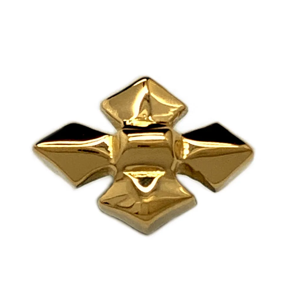 18k Gold C Cross Earrings