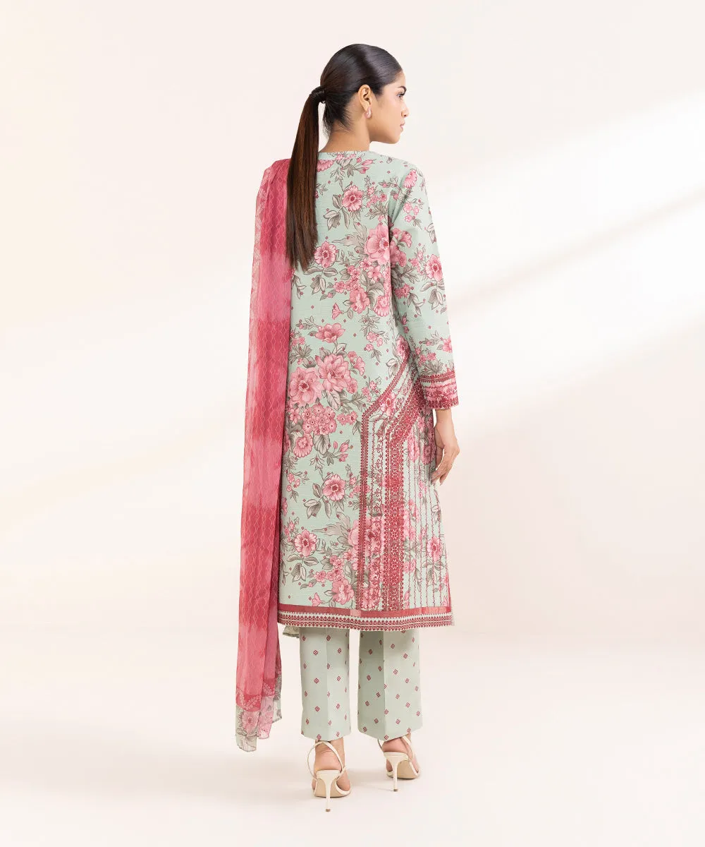 2 Piece - Printed Khaddar Suit
