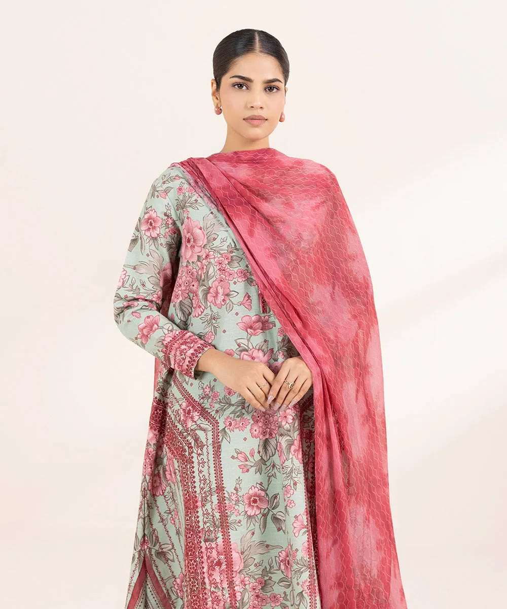 2 Piece - Printed Khaddar Suit