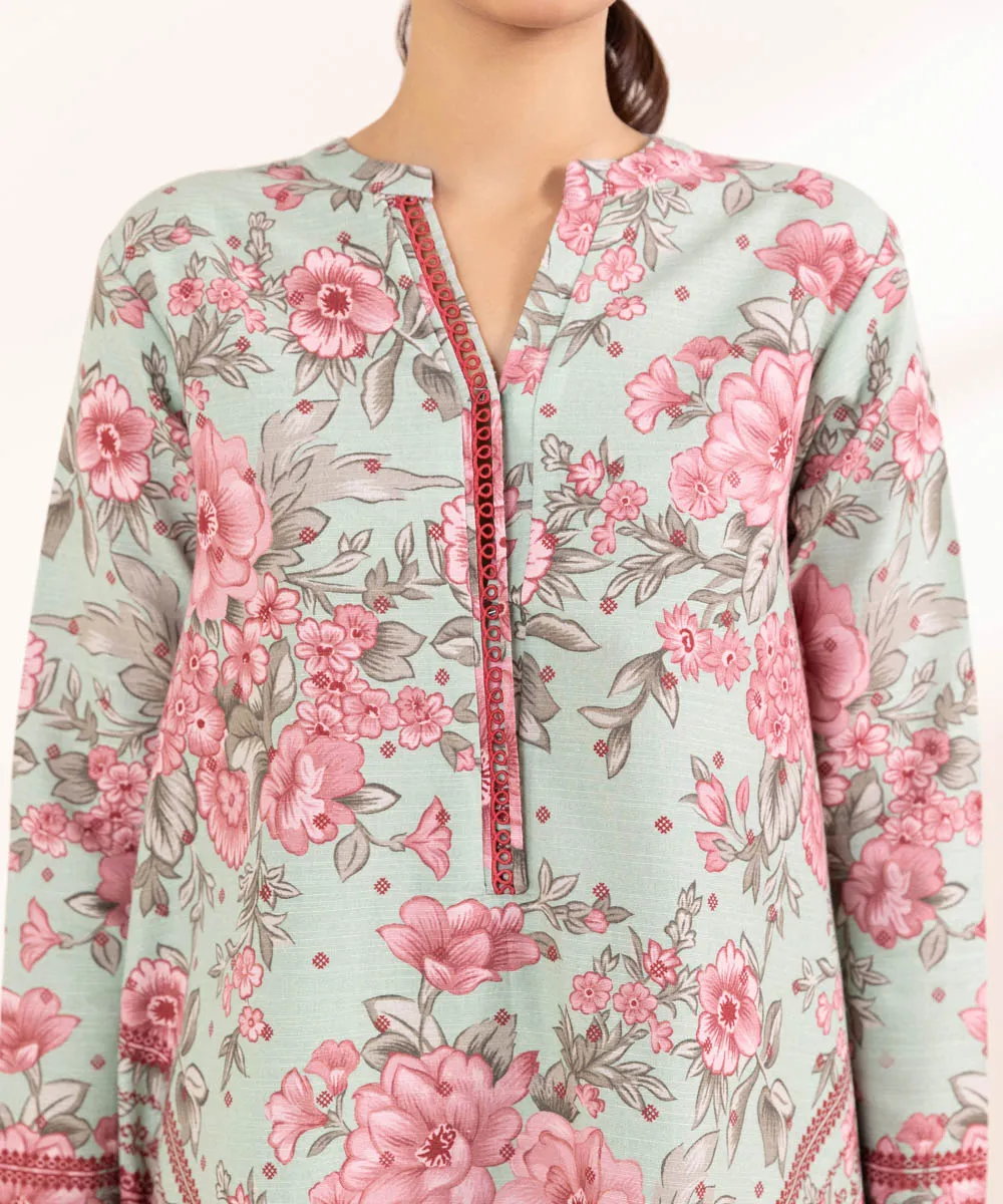 2 Piece - Printed Khaddar Suit