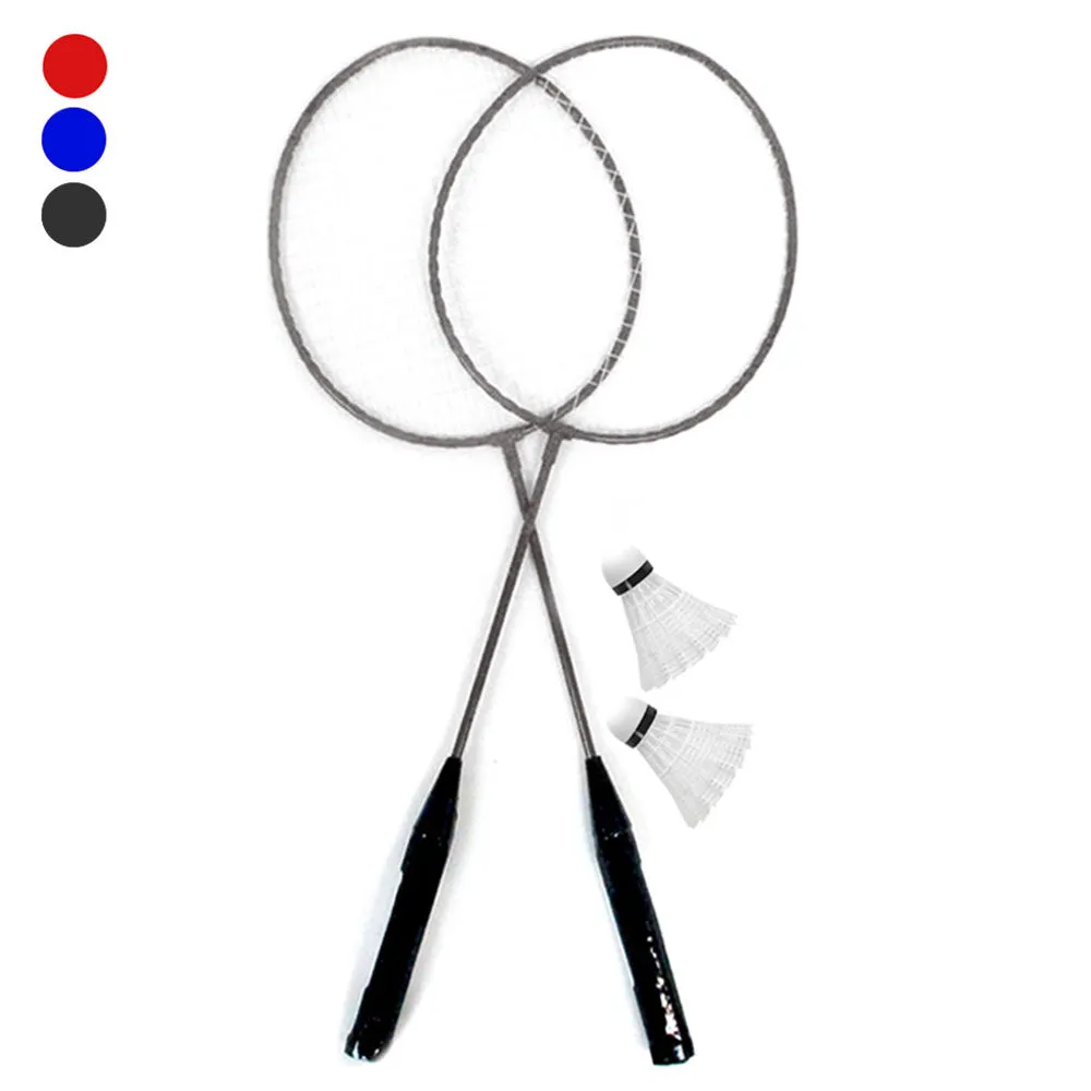 2 Player Badminton Racket Set Team Sports Recreational Carry Bag 5 PC Combo Kit