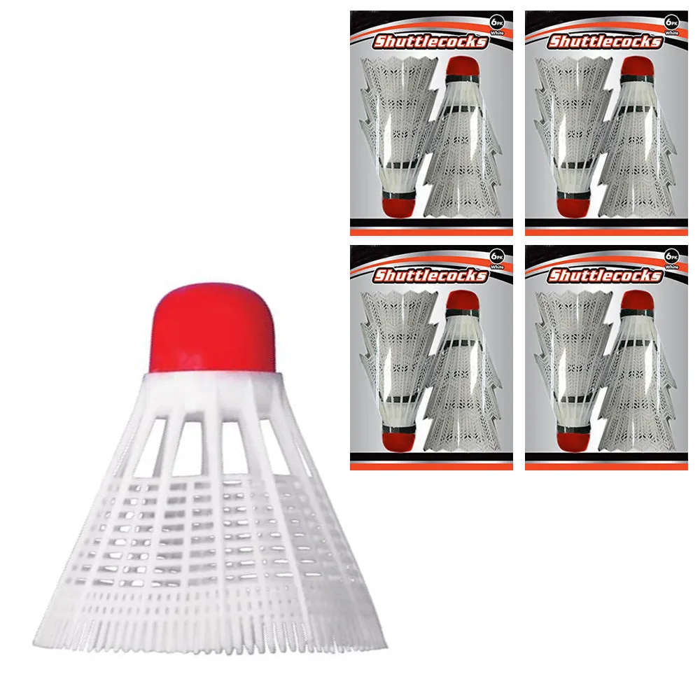 24PC Speed Training Sport Nylon Feather Shuttlecocks Birdies Badminton Ball Game