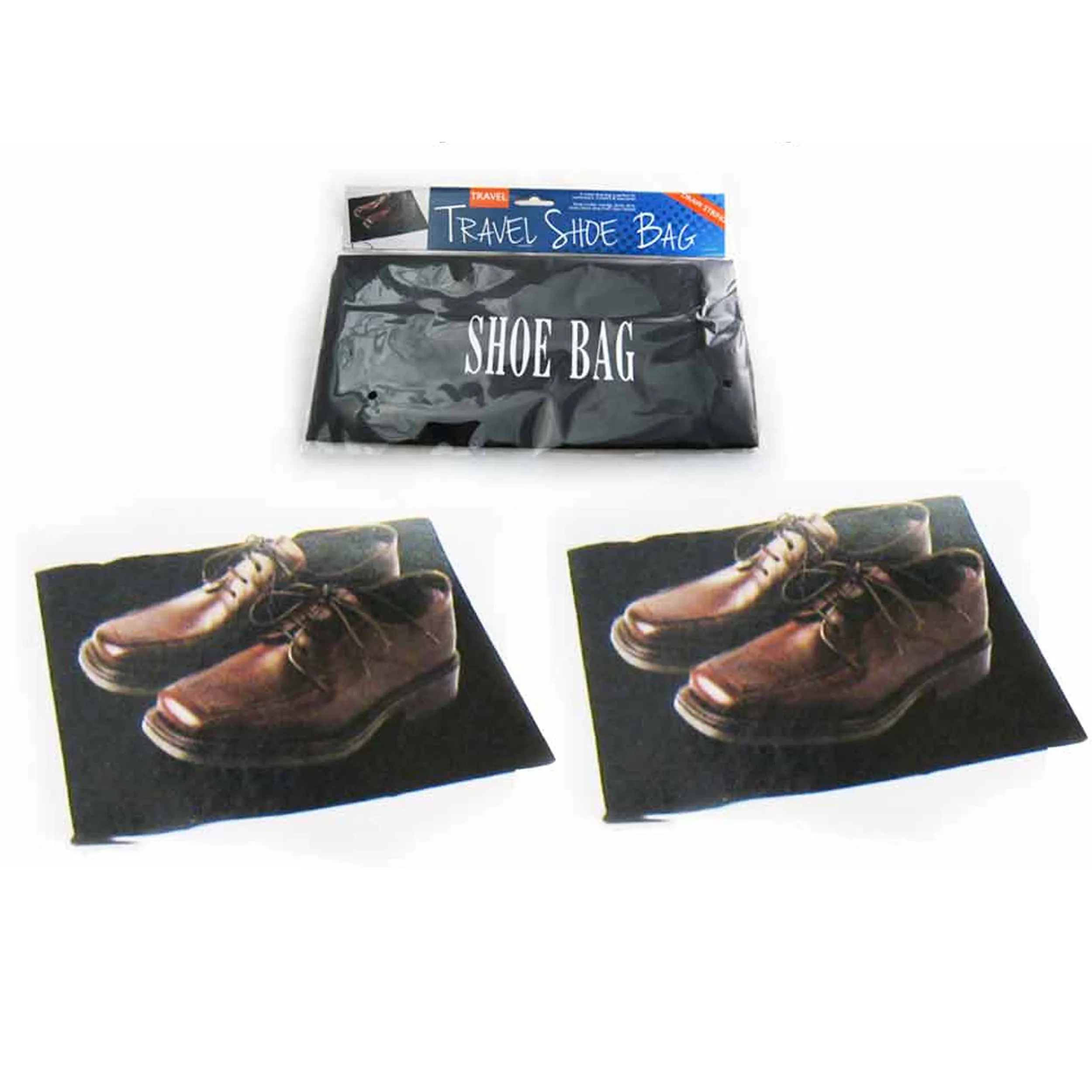 4 Travel Shoe Bags Luggage Black Bag Golf Suitcase Storage Case Pack Draw String