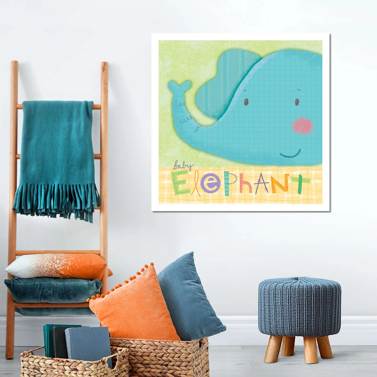 A Cute Baby Elephant Wall Art