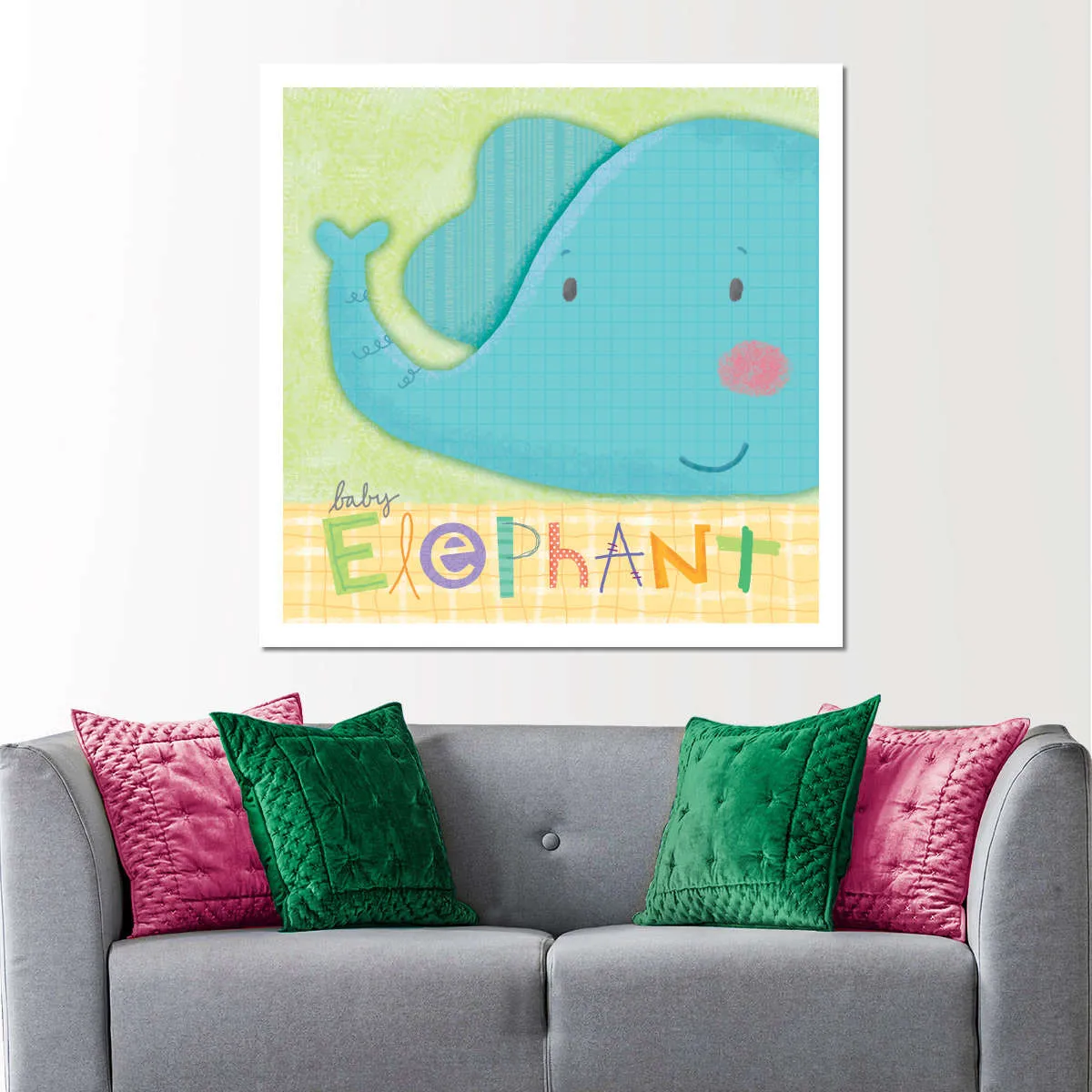 A Cute Baby Elephant Wall Art