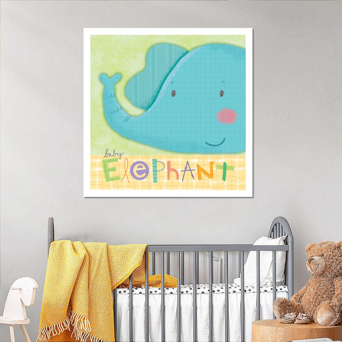 A Cute Baby Elephant Wall Art
