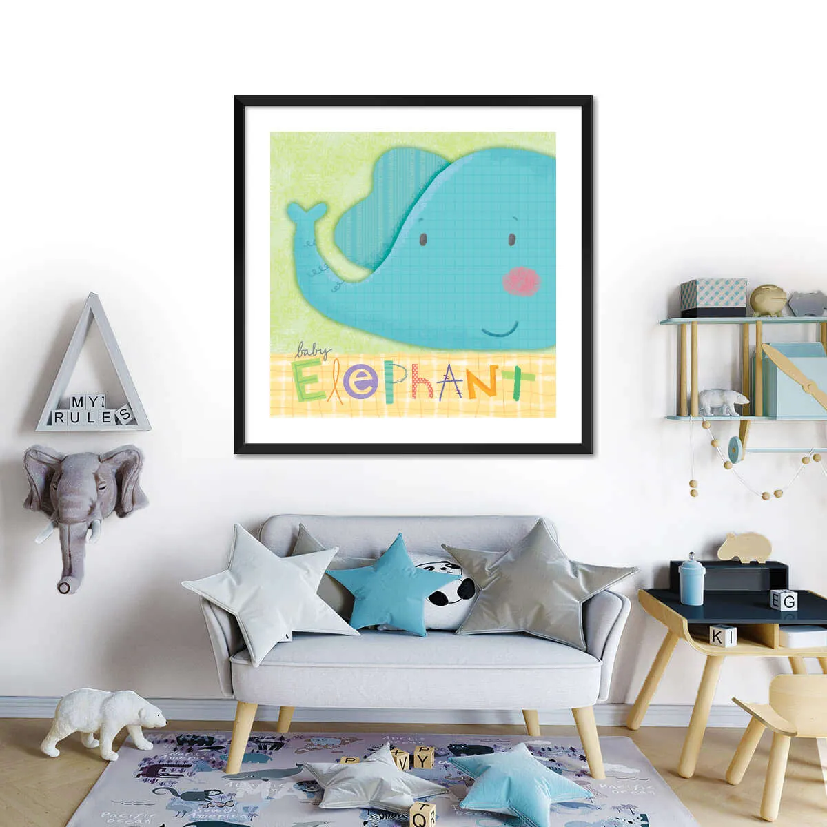 A Cute Baby Elephant Wall Art