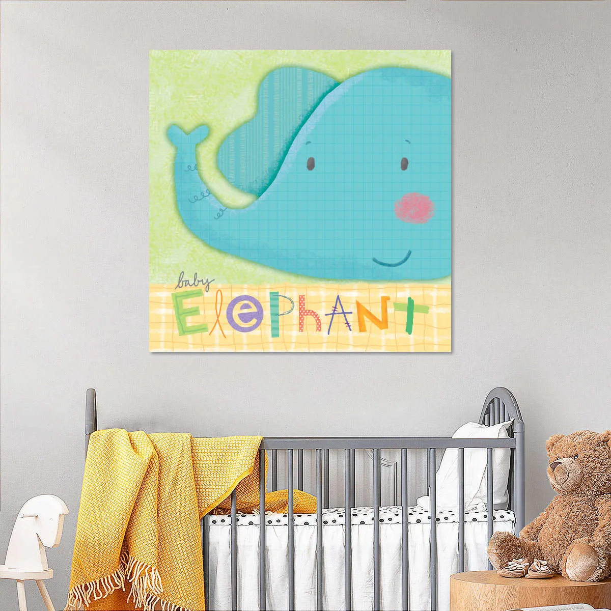 A Cute Baby Elephant Wall Art