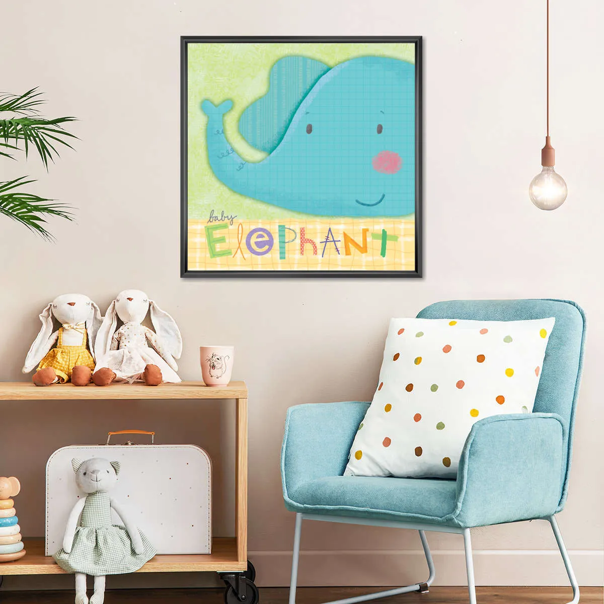 A Cute Baby Elephant Wall Art