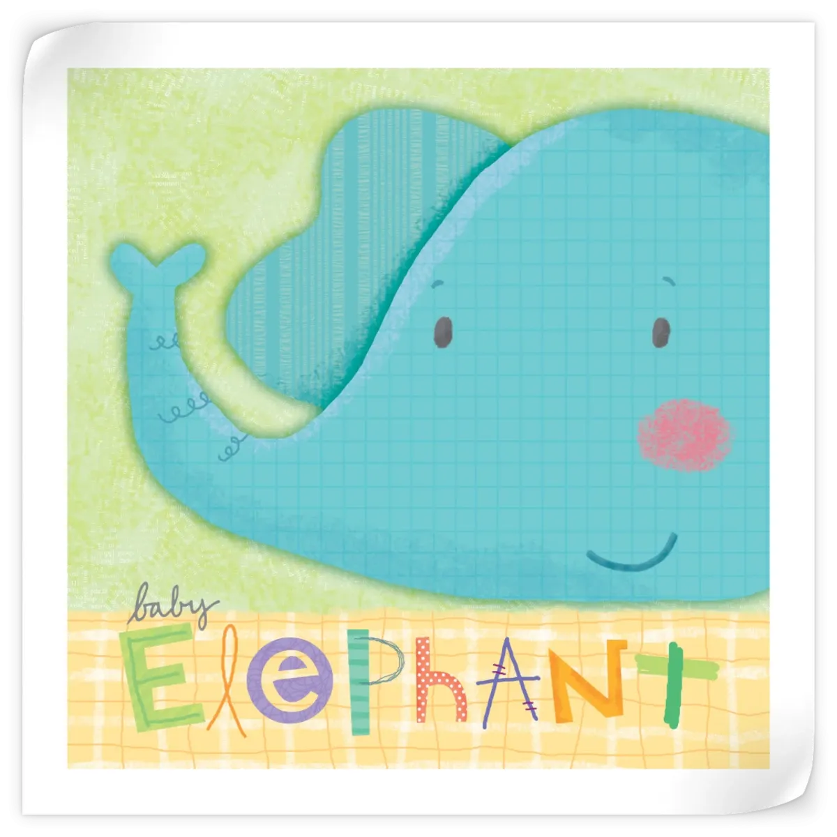 A Cute Baby Elephant Wall Art