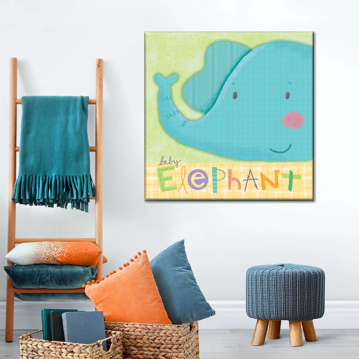 A Cute Baby Elephant Wall Art