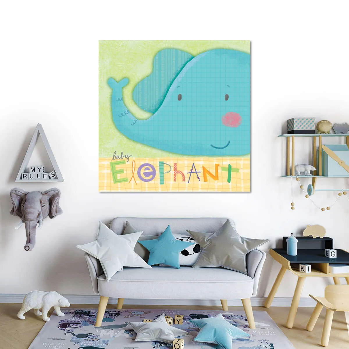 A Cute Baby Elephant Wall Art