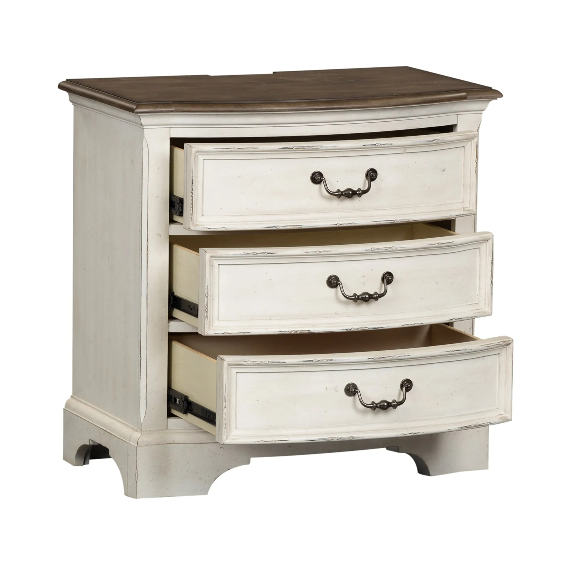 Abbey Road 455W-BR62 3 Drawer Night Stand