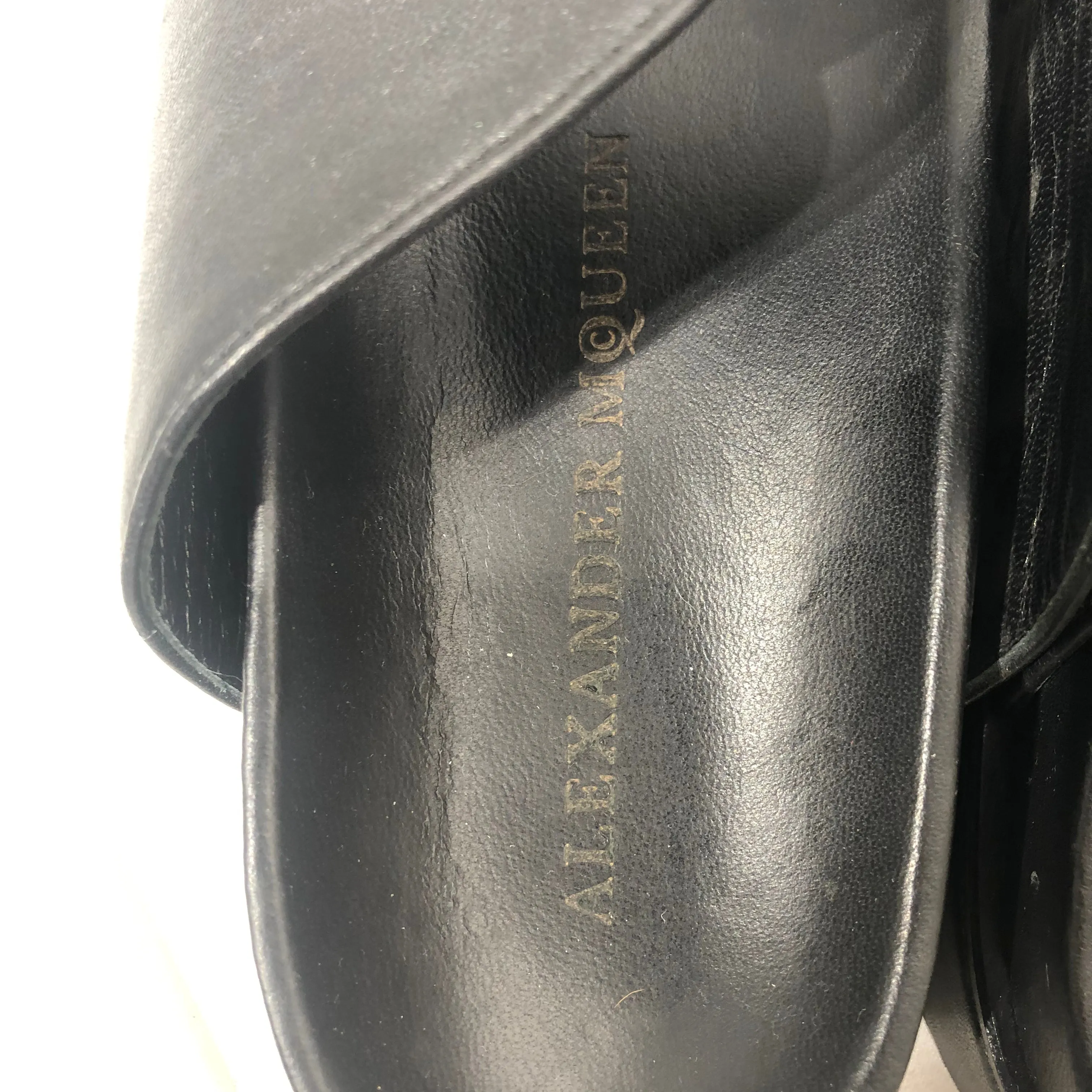 Alexander McQueen/Sandals/US 8.5/Leather/BLK/