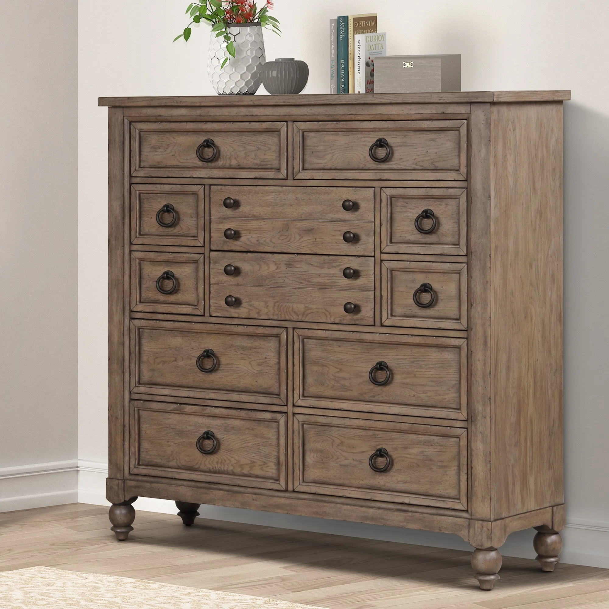 Americana Farmhouse 615-BR32 12 Drawer Chesser