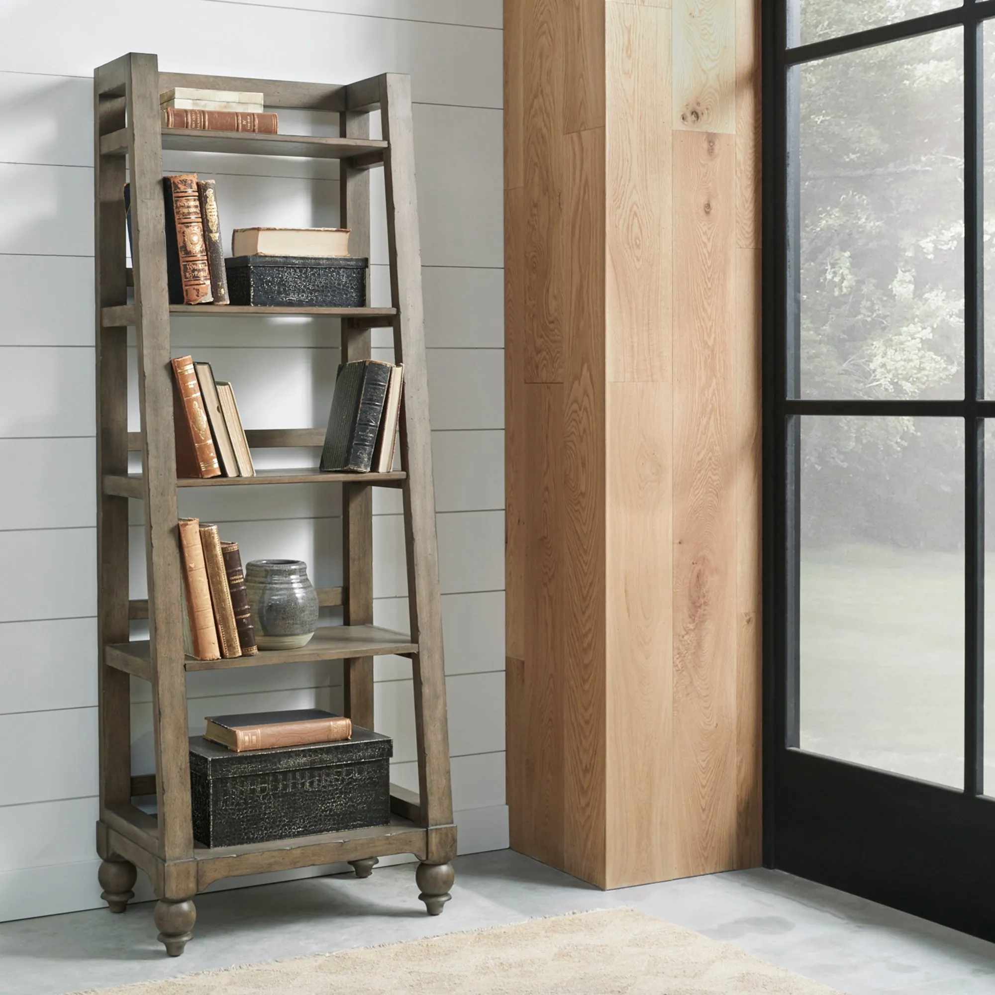Americana Farmhouse 615-HO201 Leaning Pier Bookcase