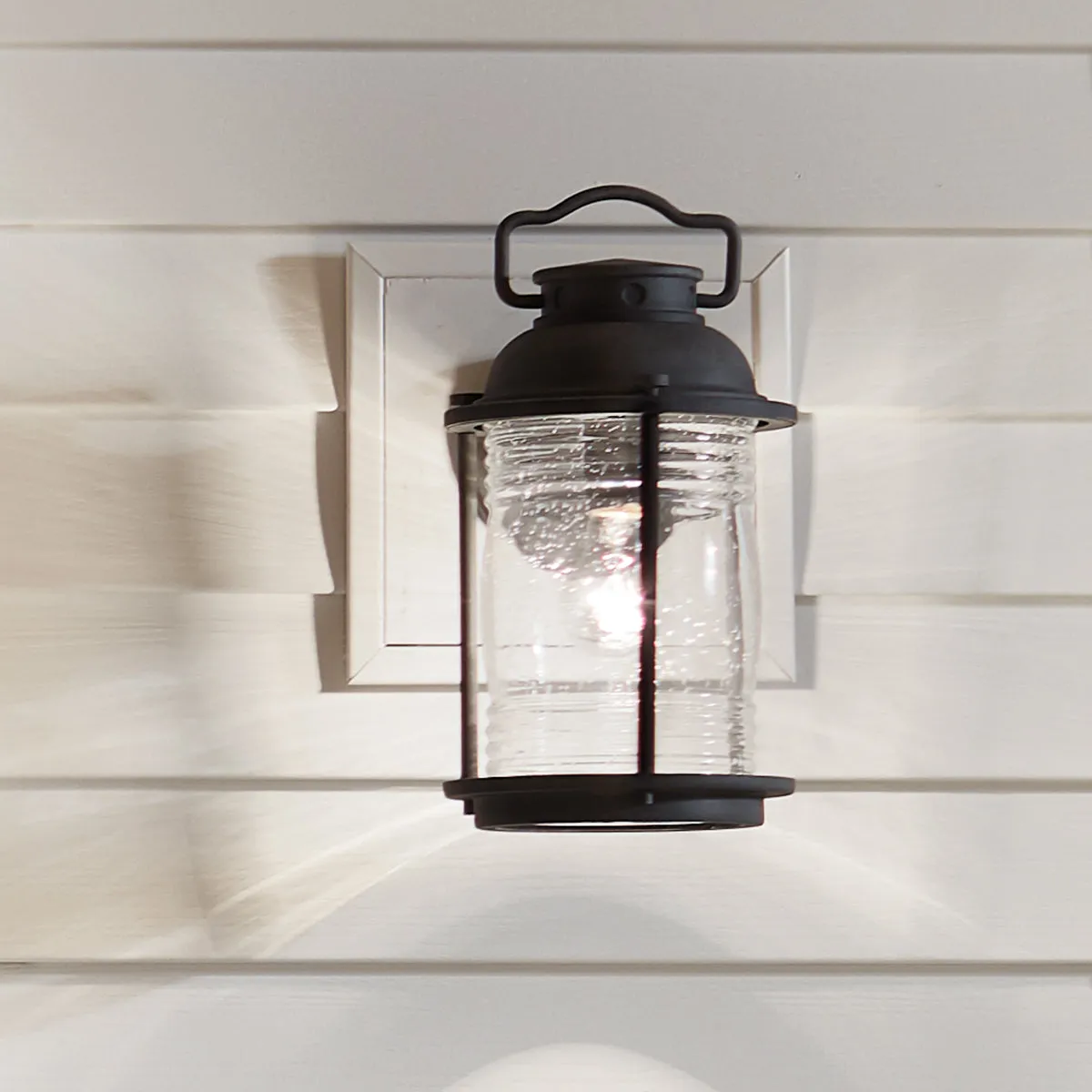 Ashland Bay Small/Medium/Large Wall Lantern - Weathered Zinc/Burnished Bronze Finish