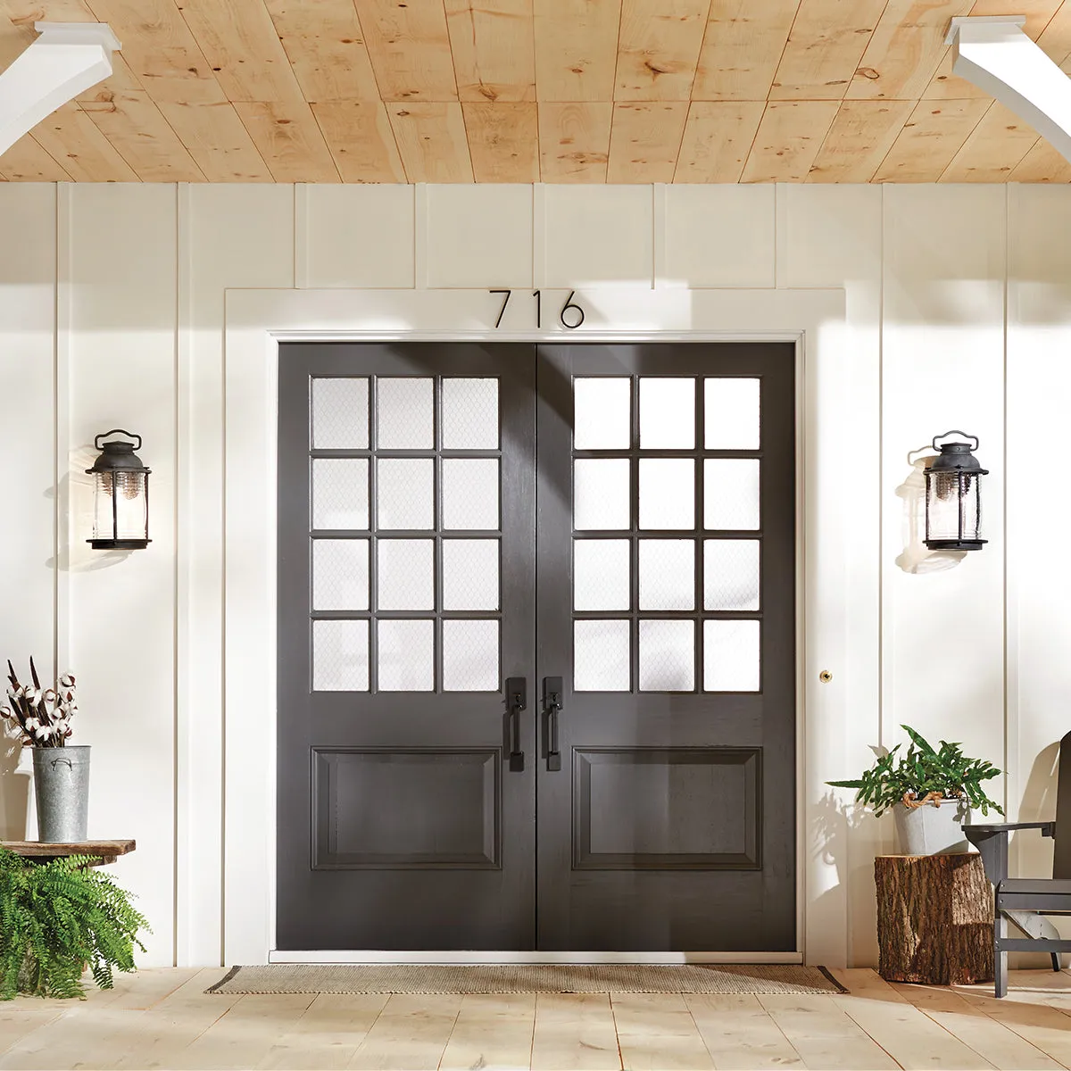 Ashland Bay Small/Medium/Large Wall Lantern - Weathered Zinc/Burnished Bronze Finish