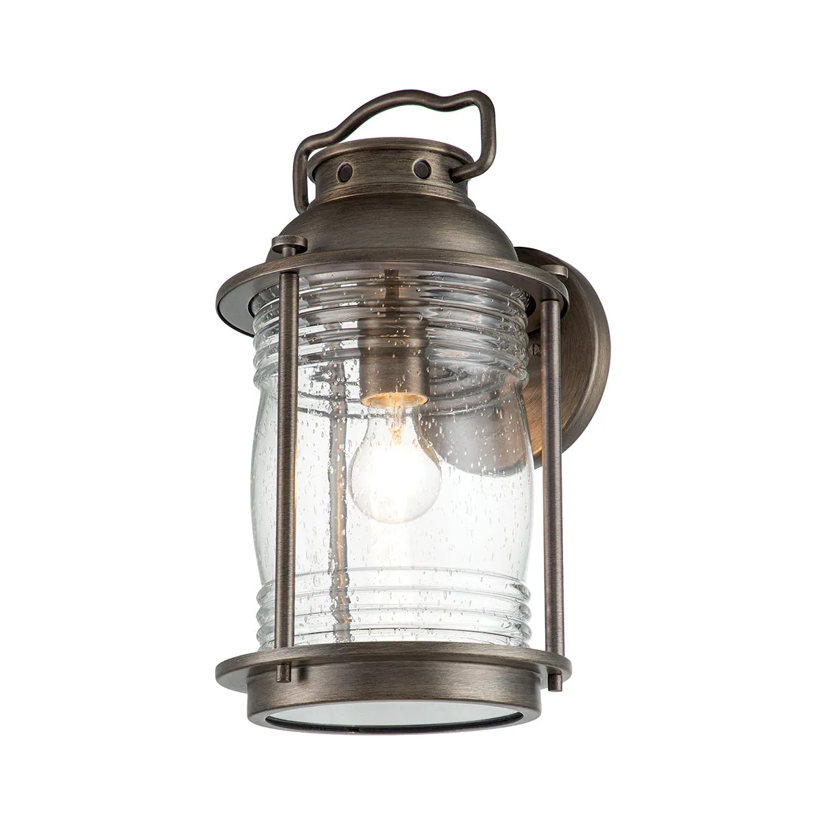 Ashland Bay Small/Medium/Large Wall Lantern - Weathered Zinc/Burnished Bronze Finish
