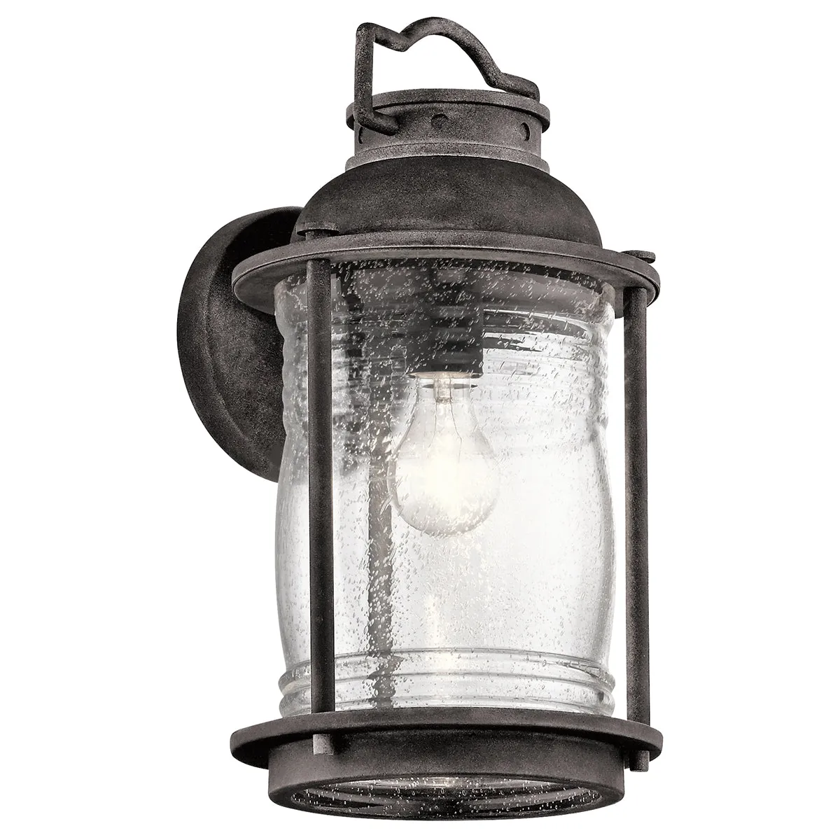 Ashland Bay Small/Medium/Large Wall Lantern - Weathered Zinc/Burnished Bronze Finish