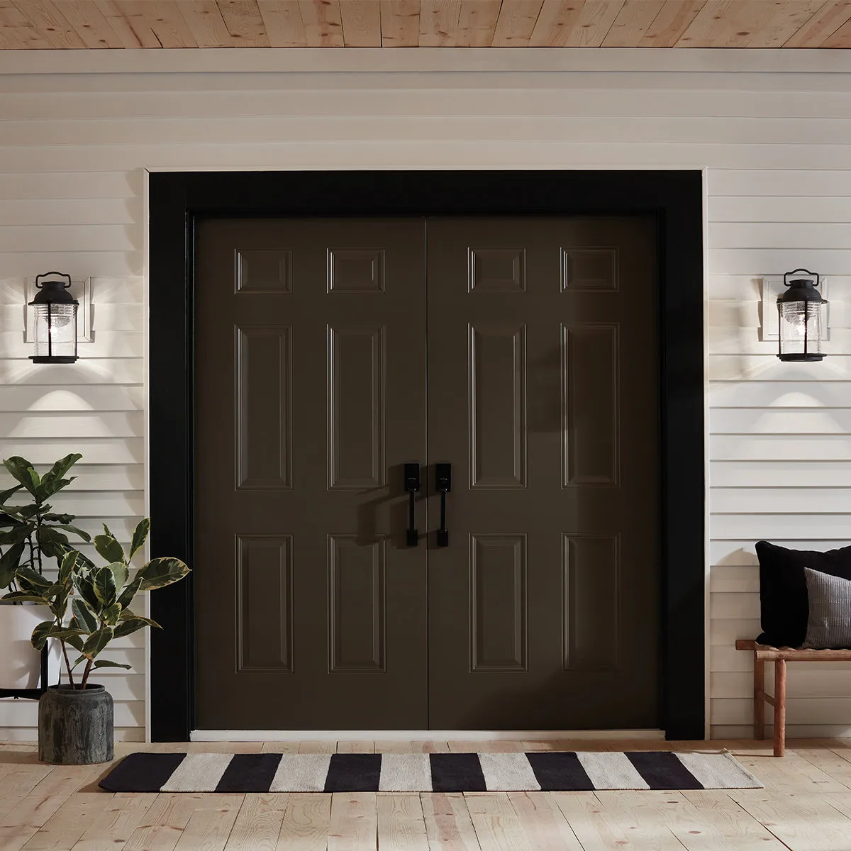 Ashland Bay Small/Medium/Large Wall Lantern - Weathered Zinc/Burnished Bronze Finish
