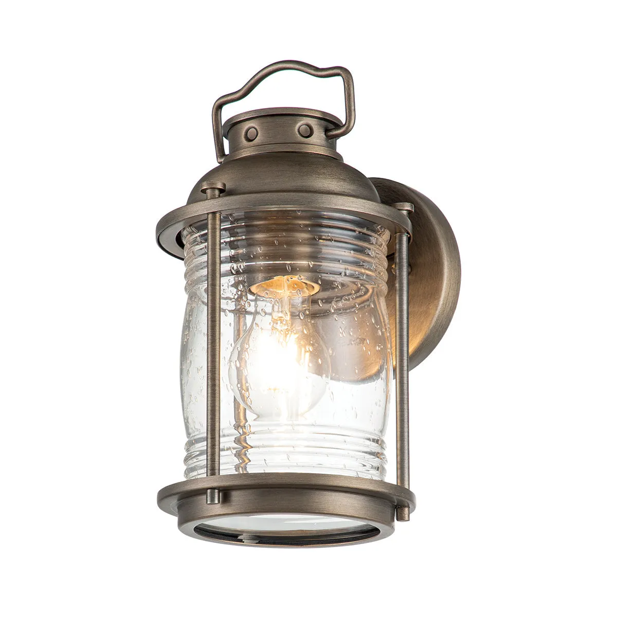 Ashland Bay Small/Medium/Large Wall Lantern - Weathered Zinc/Burnished Bronze Finish
