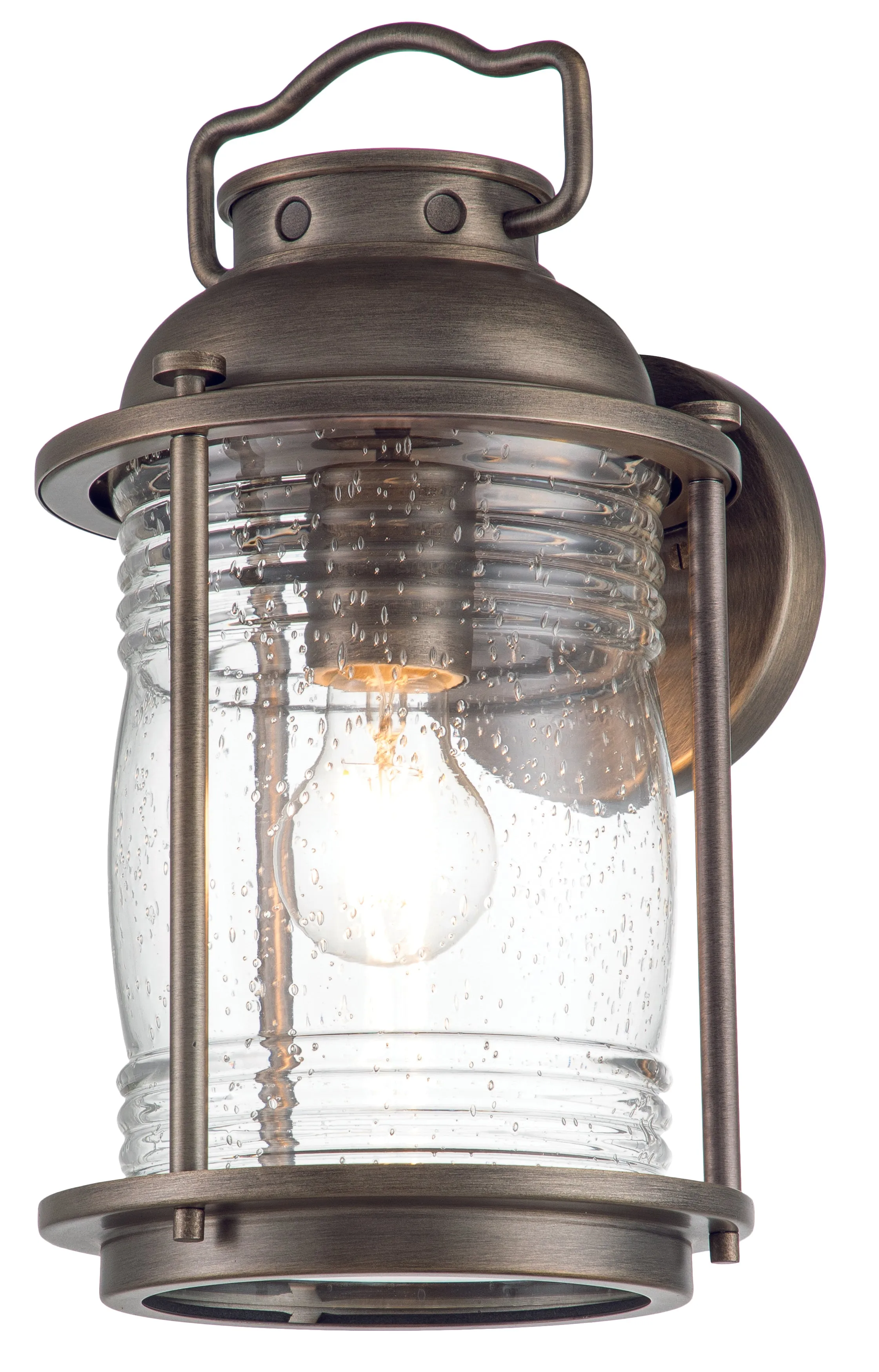 Ashland Bay Small/Medium/Large Wall Lantern - Weathered Zinc/Burnished Bronze Finish