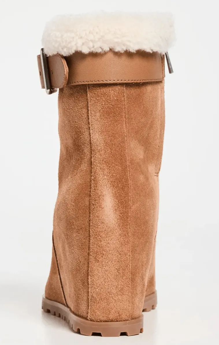 Avery Shearling Wedge Ankle Boot