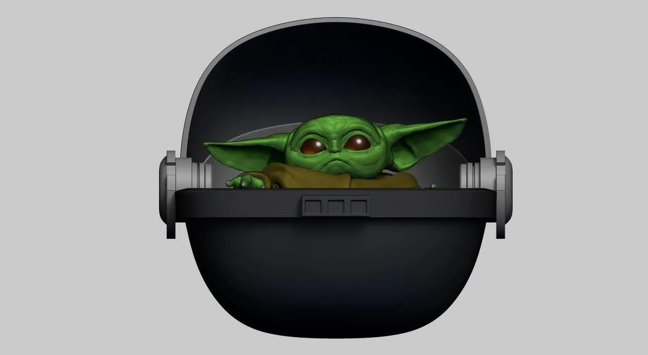 Baby Yoda in Crib STL
