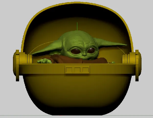 Baby Yoda in Crib STL
