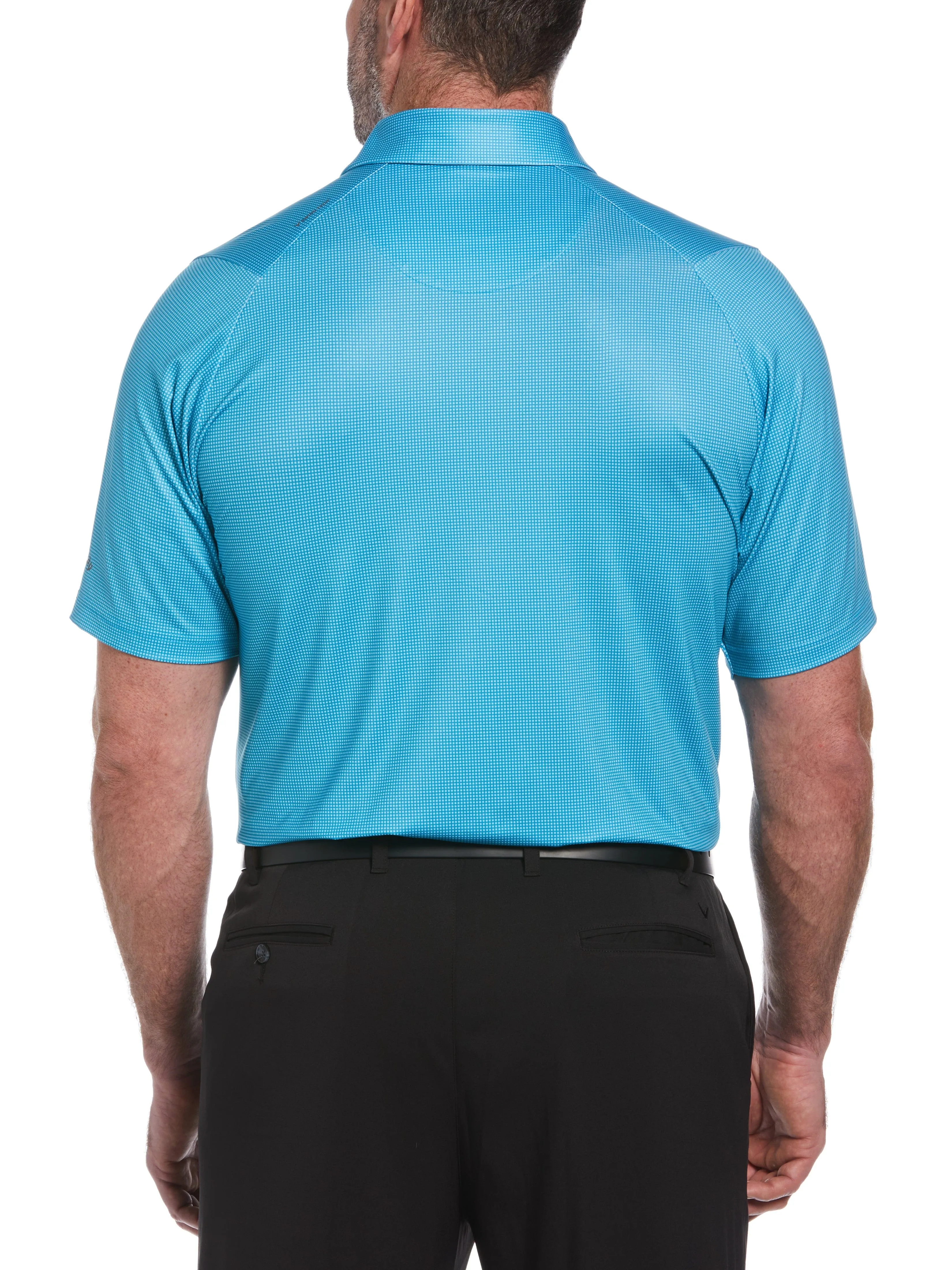 Big & Tall Printed Gingham Swing Tech™ Polo
