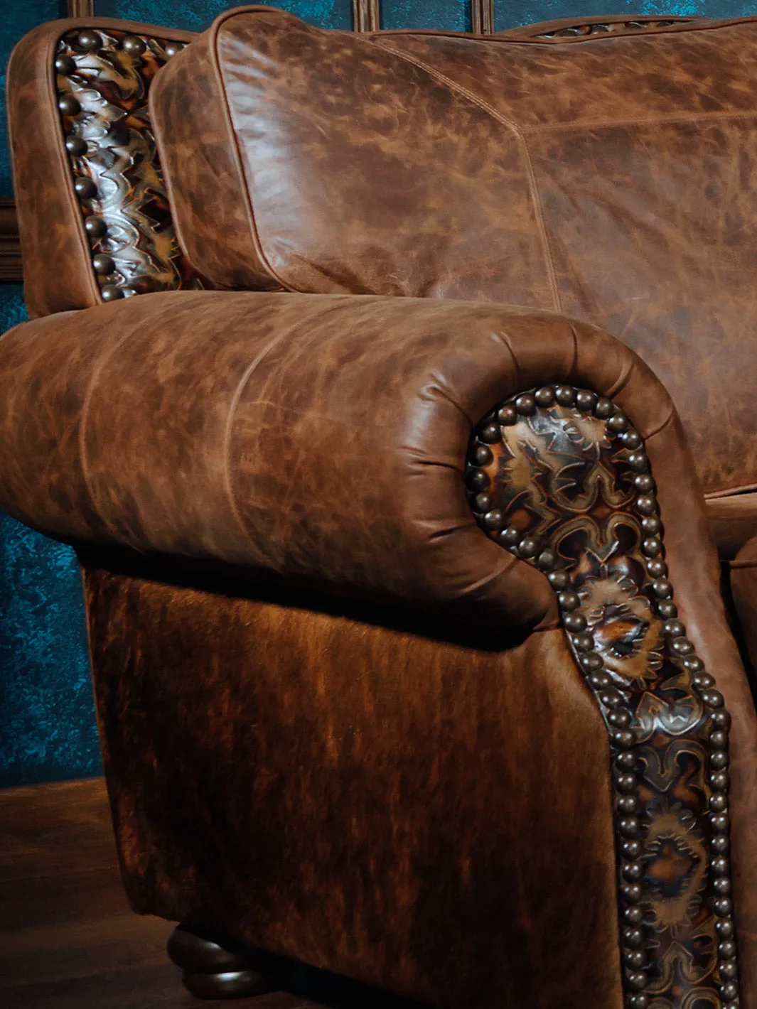 Big Texan Western Leather Sectional Sofa