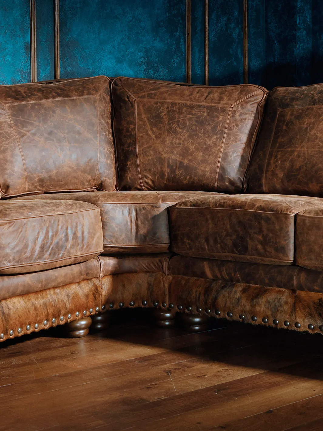 Big Texan Western Leather Sectional Sofa