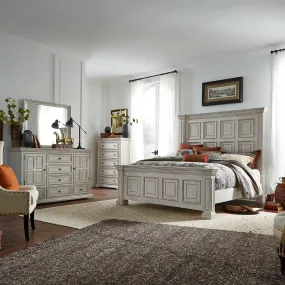 Big Valley 361W-BR-KPBDMC King Panel Bed, Dresser & Mirror, Chest