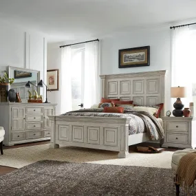 Big Valley 361W-BR-QPBDMN Queen Panel Bed, Dresser & Mirror, Night Stand