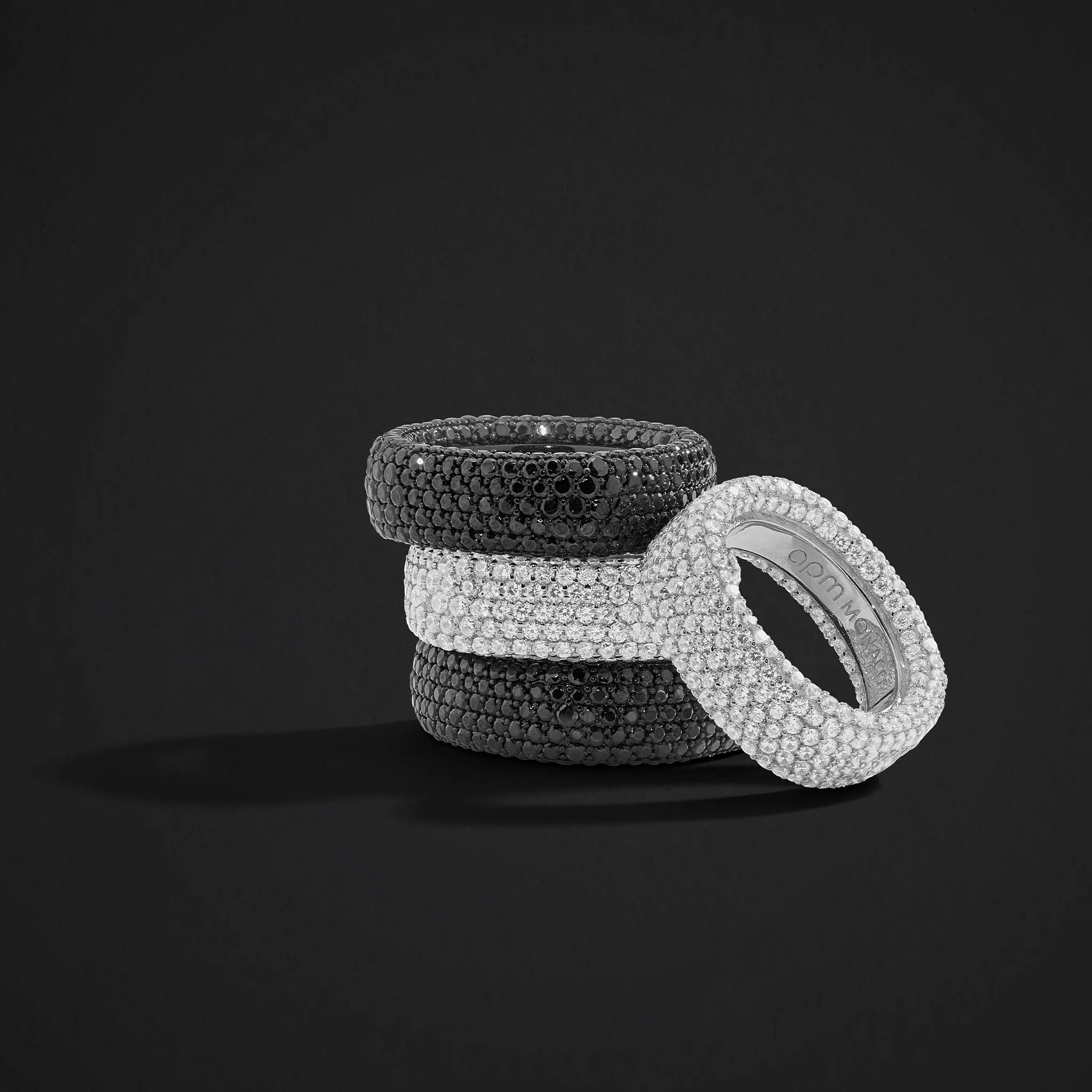 Black Chunky Pavé Ring