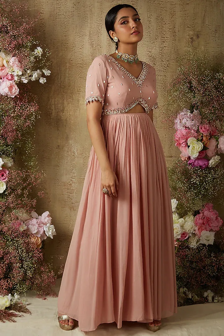 Blush Pink Lehenga Style Anarkali