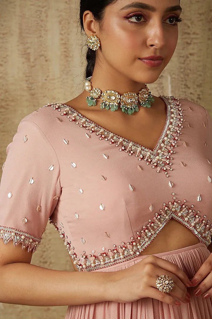 Blush Pink Lehenga Style Anarkali