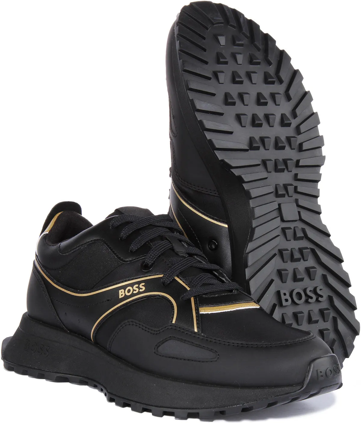Boss Jonah Runner Hld In Black Gold For Men