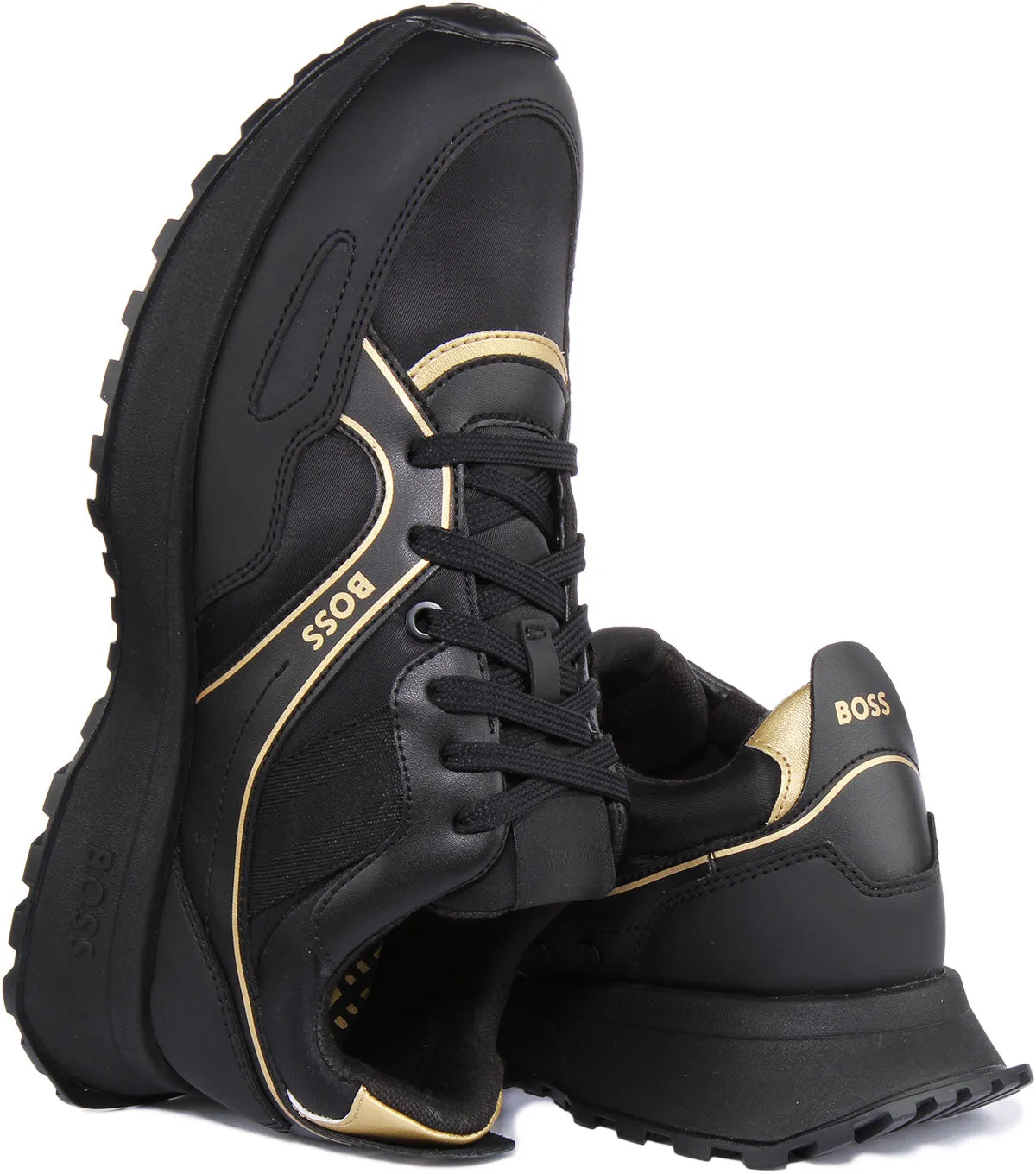 Boss Jonah Runner Hld In Black Gold For Men