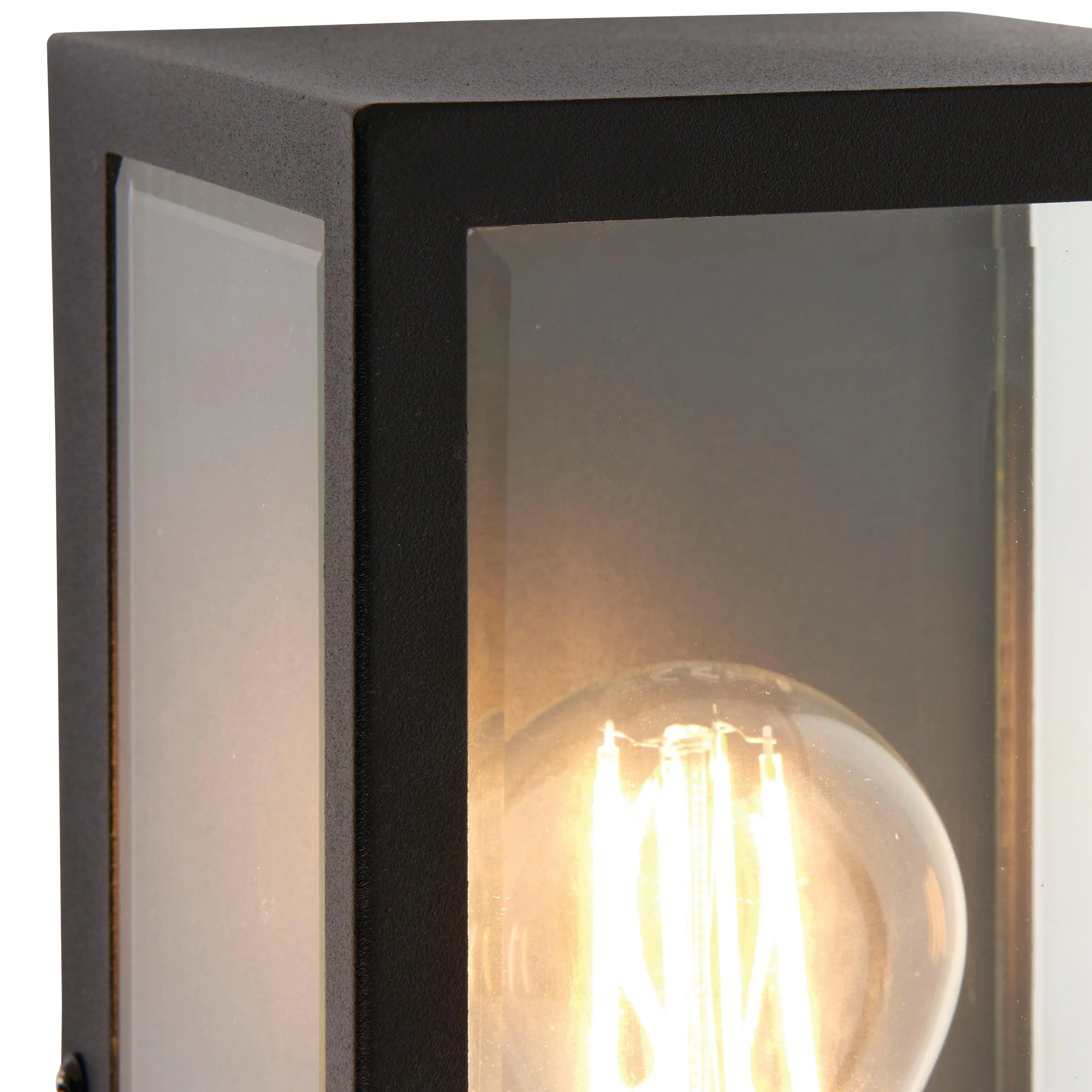 Breton Black Outdoor Wall Light IP44 28W