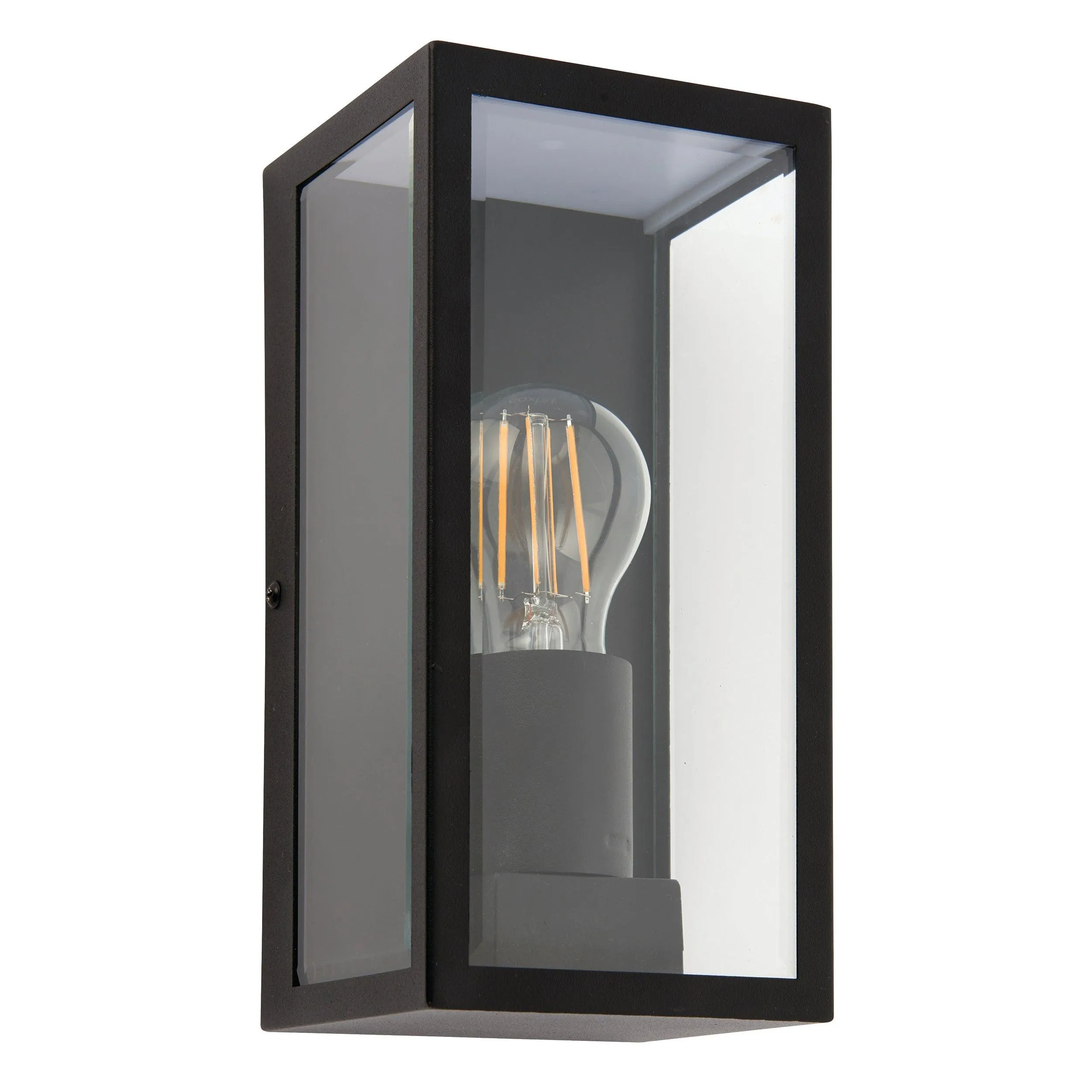 Breton Black Outdoor Wall Light IP44 28W