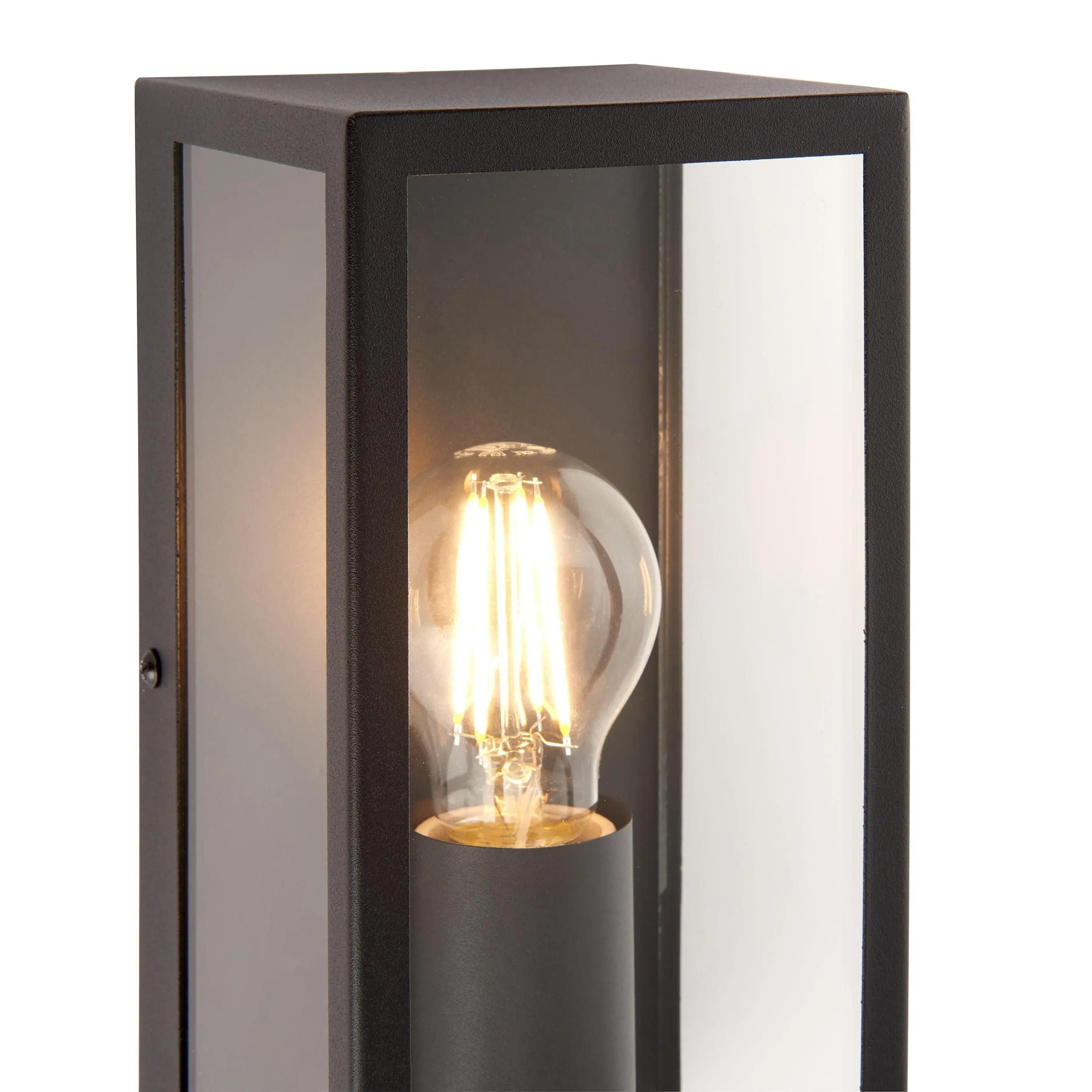 Breton Black Outdoor Wall Light IP44 28W