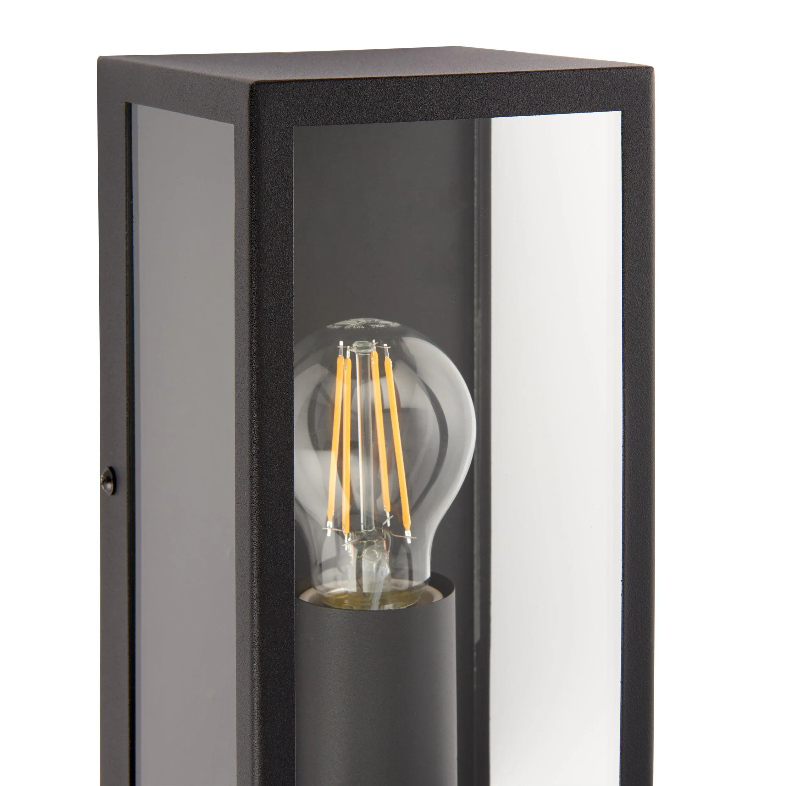 Breton Black Outdoor Wall Light IP44 28W