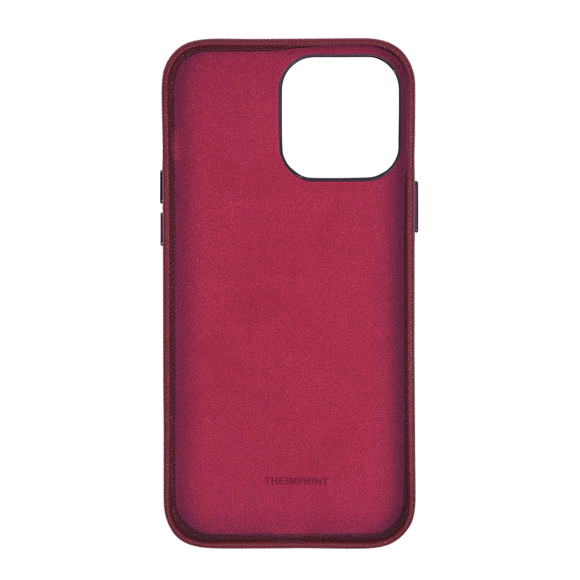 Burgundy - iPhone 12 Series Full Wrap Saffiano Phone Case