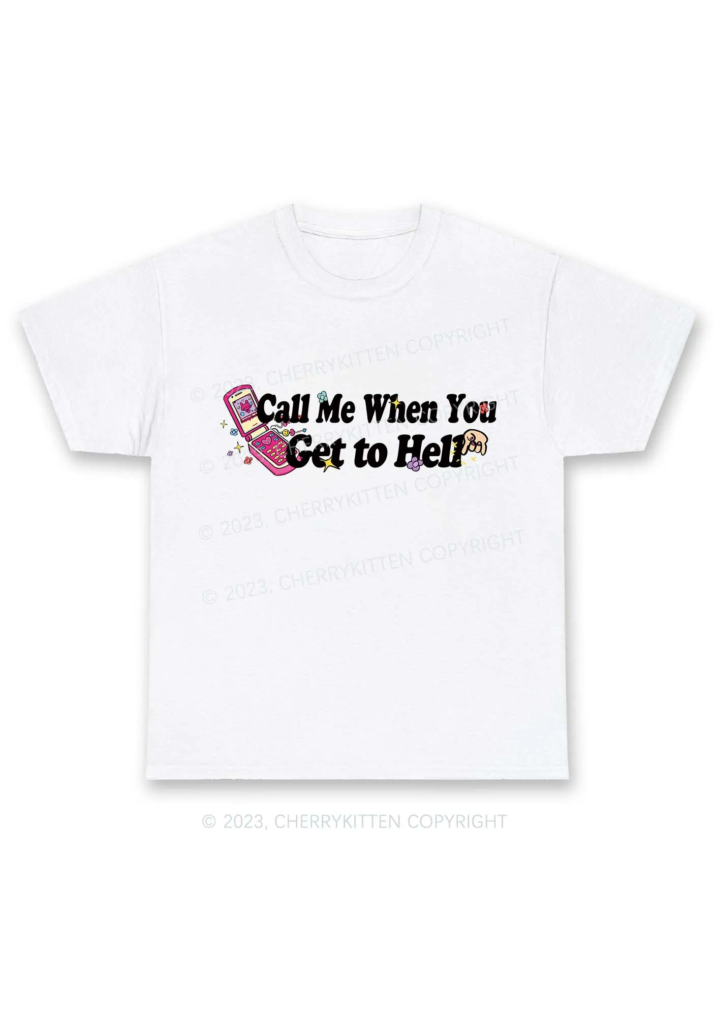 Call Me When You Get To Hell Y2K Chunky Shirt Cherrykitten